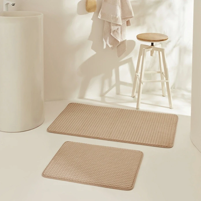 2'li Kahverengi Banyo Paspası